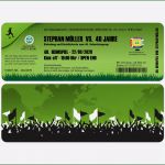 Vorlage Eintrittskarte Fussball Cool Einladungskarte Zum Geburtstag Als Fussball Ticket