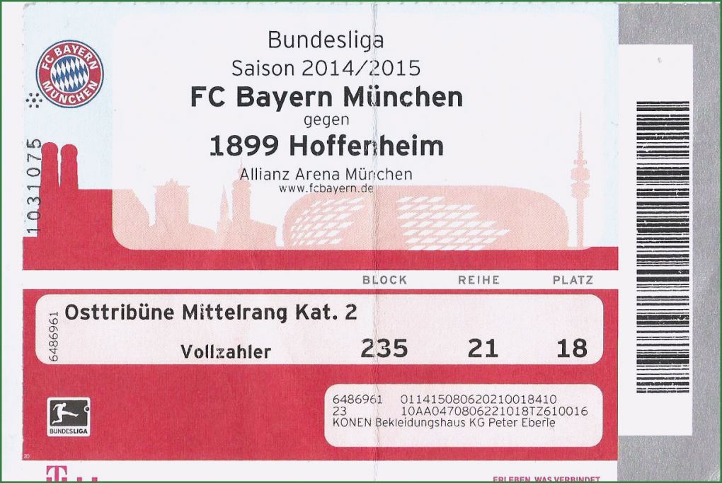 Vorlage Eintrittskarte Fussball Luxus Fc Bayern Ticket Verlosung