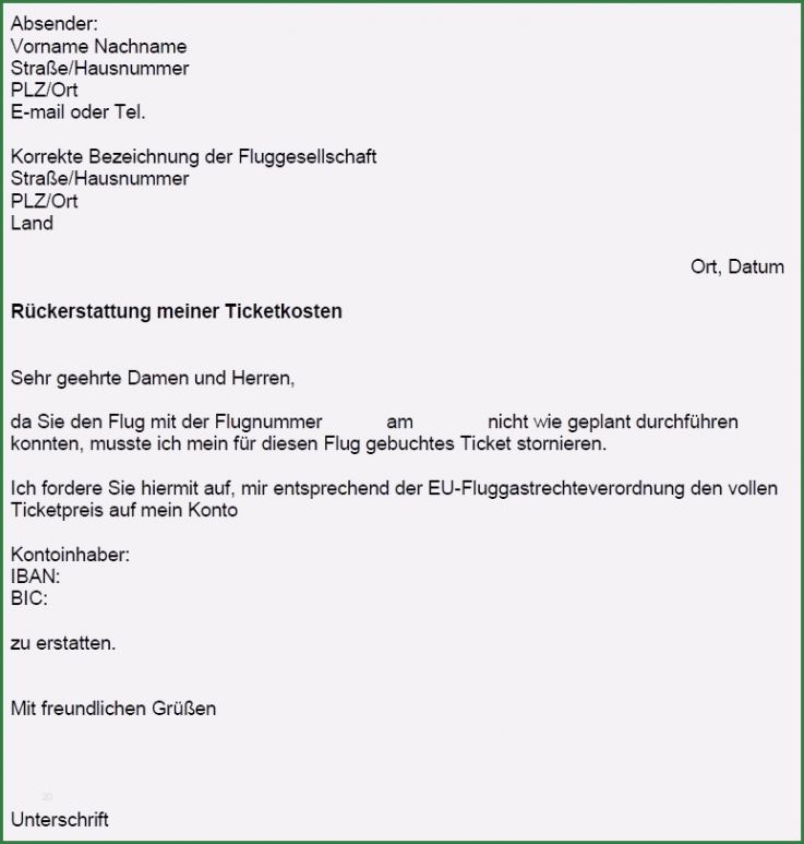 Vorlage Erstattung Flugausfall Neu 10 Spartipps Für Line Reisebuchung