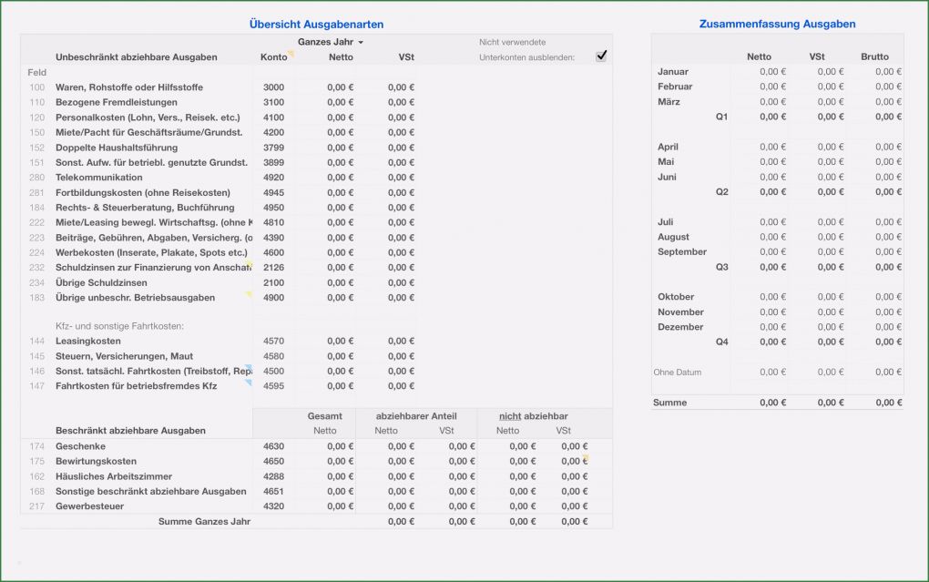 Vorlage Eür 2017 Einzigartig Numbers Vorlage Einnahmen Überschuss Rechnung EÜr 2017