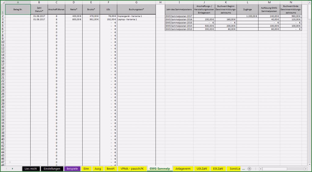 Vorlage Eür 2017 Großartig Excel Vorlage Einnahmenüberschussrechnung EÜr Pierre