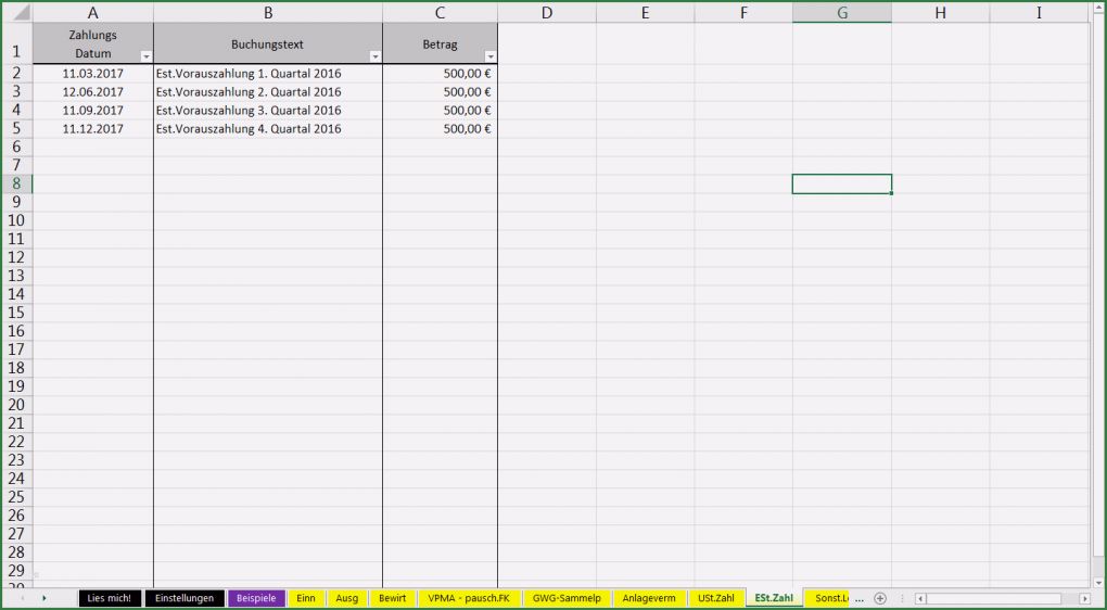 Vorlage Eür 2017 Hübsch Excel Vorlage EÜr 2017 Pierre Tunger