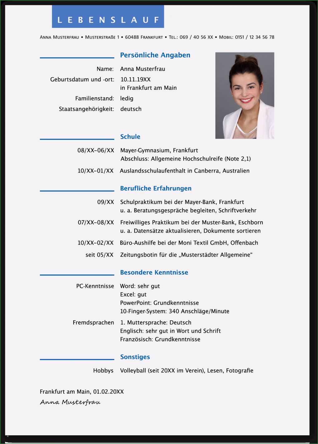 Vorlage Für Eine Bewerbung Best Of Der Perfekte Lebenslauf Für Bewerbung Zur Ausbildung