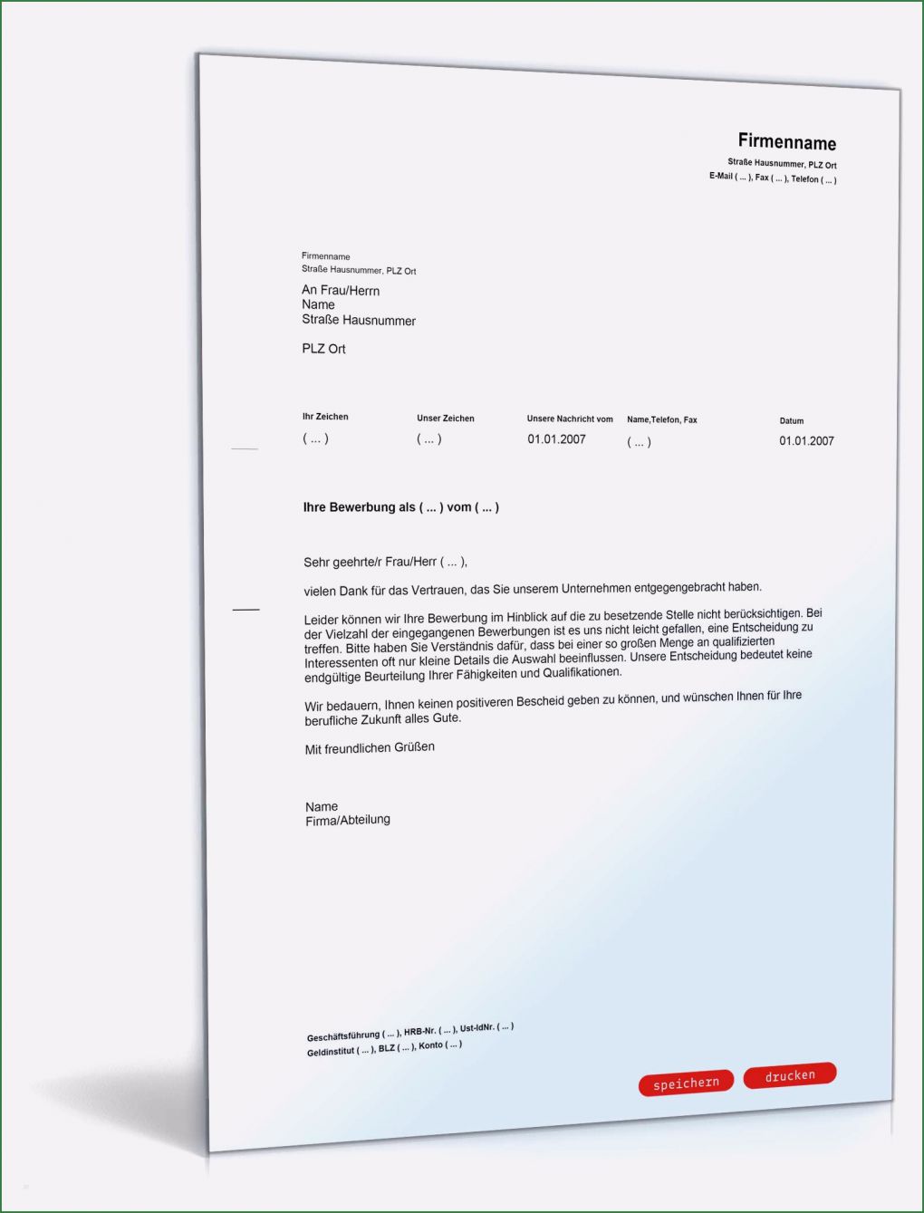 Vorlage Für Eine Bewerbung Elegant Absage Einer Bewerbung Muster Vorlage Zum Download