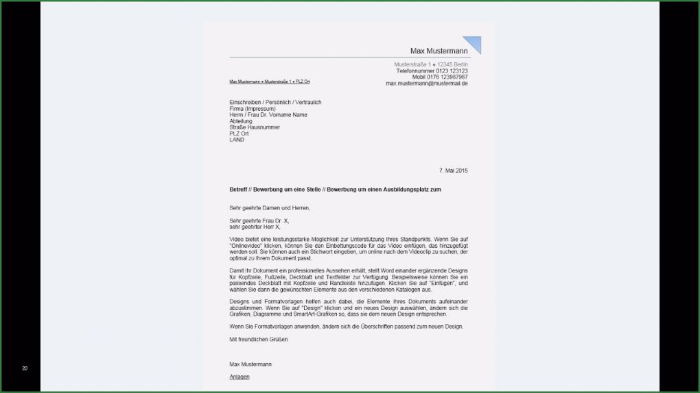 Vorlage Für Eine Bewerbung Inspiration Bewerbungsschreiben In Word Erstellen Professionelles