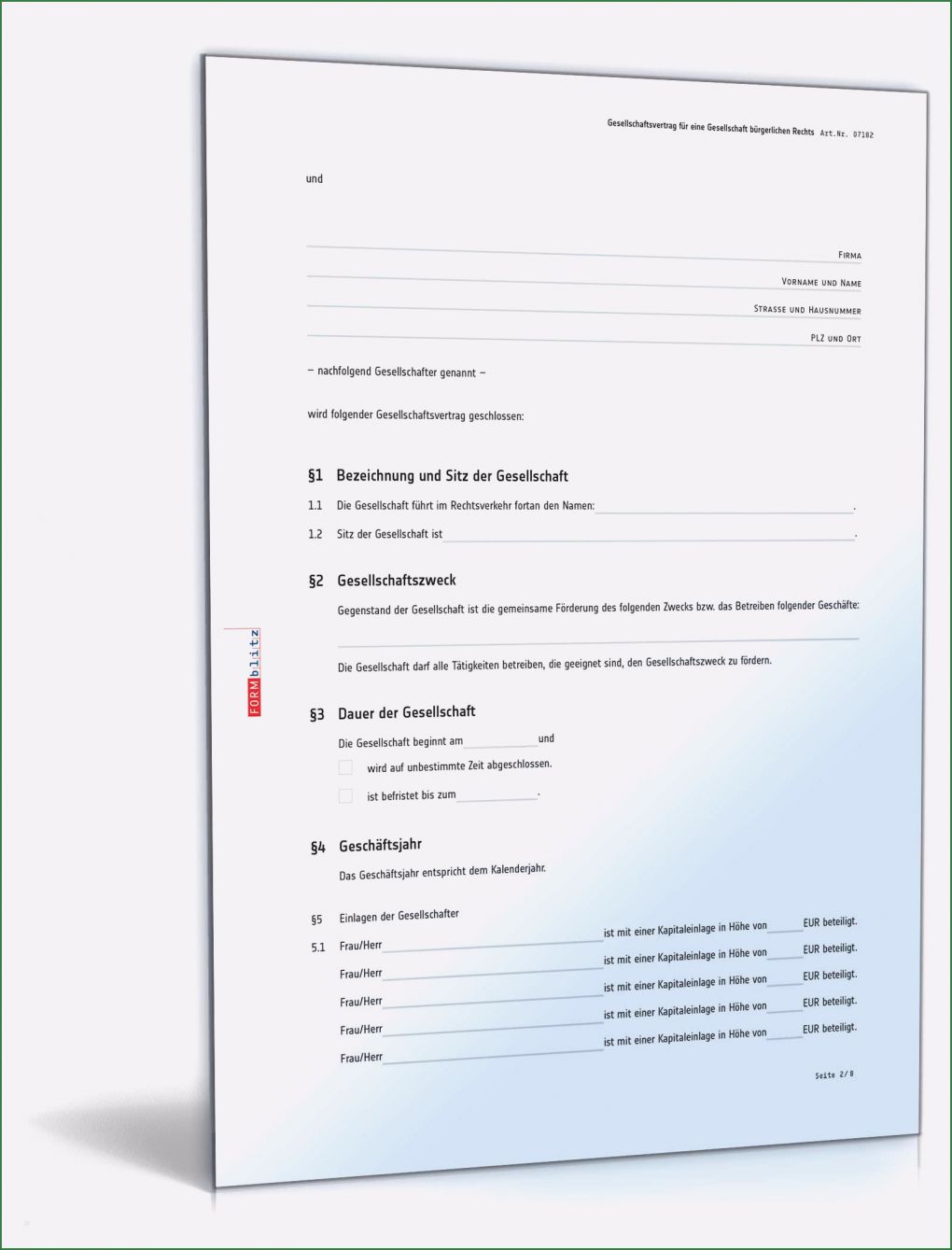 Vorlage Gbr Vertrag Kostenlos Angenehm Gesnbr Gesellschaftsvertrag