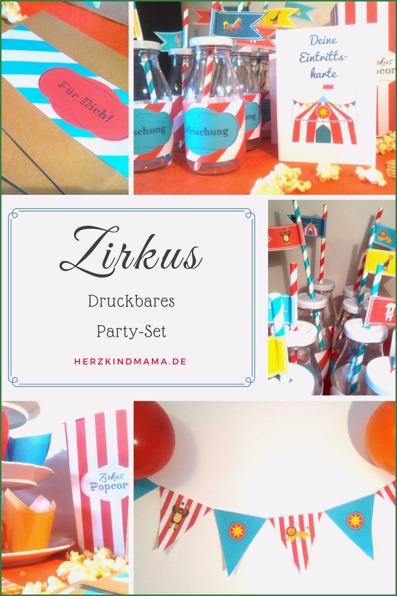 Vorlage Geburtstagskarte Zum Ausdrucken Hübsch Zirkus Party Set Gratis Druckvorlagen Herzkindmama