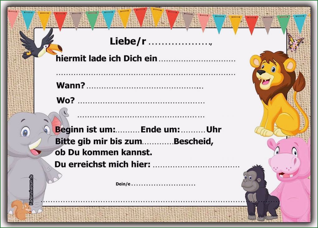 Vorlage Geburtstagskarte Zum Ausdrucken Wunderbar 15 Einladungskarten Kindergeburtstag Zum Ausdrucken