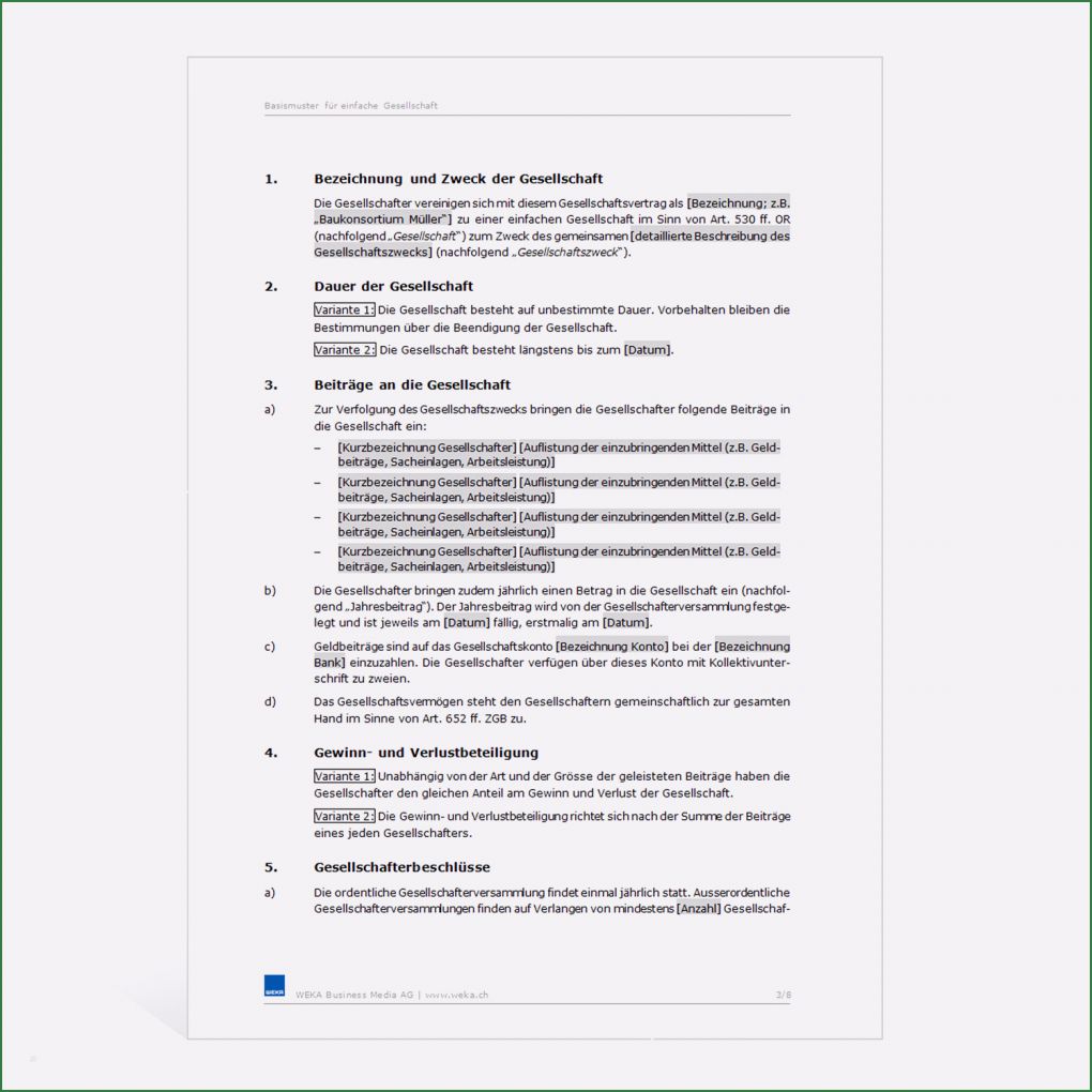 Vorlage Gesellschaftsvertrag Luxus 17 Einfache Vollmacht
