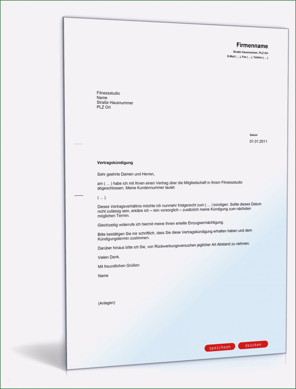 Vorlage Kündigung Fitnessstudio Word Best Of ordentliche Kündigung Vertrag Fitnessstudio Muster