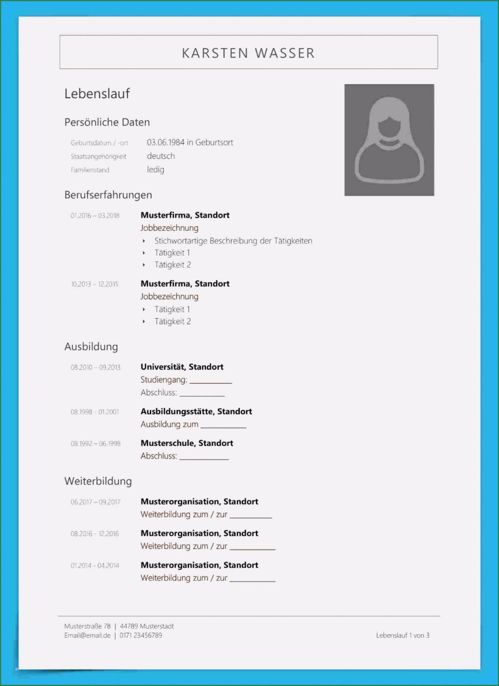 Vorlage Lebenslauf Praktikum Erstaunlich Lebenslauf Vorlage Professionell Kostenloser Download