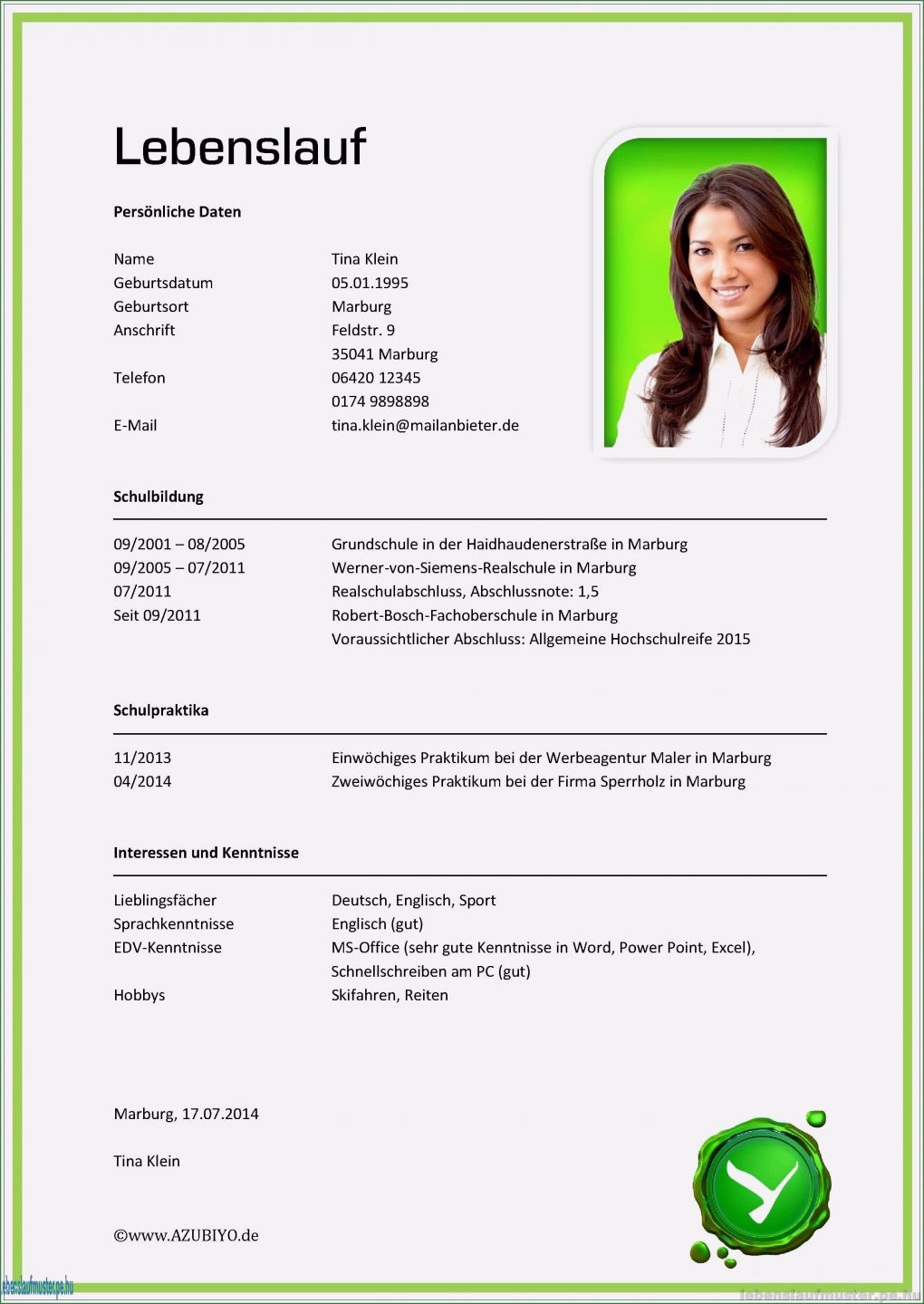 Vorlage Lebenslauf Praktikum Wunderbar 11 Free Muster Lebenslauf Praktikum Interview