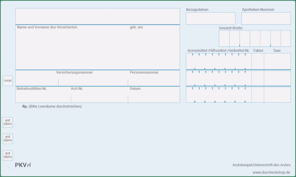 Vorlage Privatrezept Erstaunlich Privatrezepte Papier & Umschläge