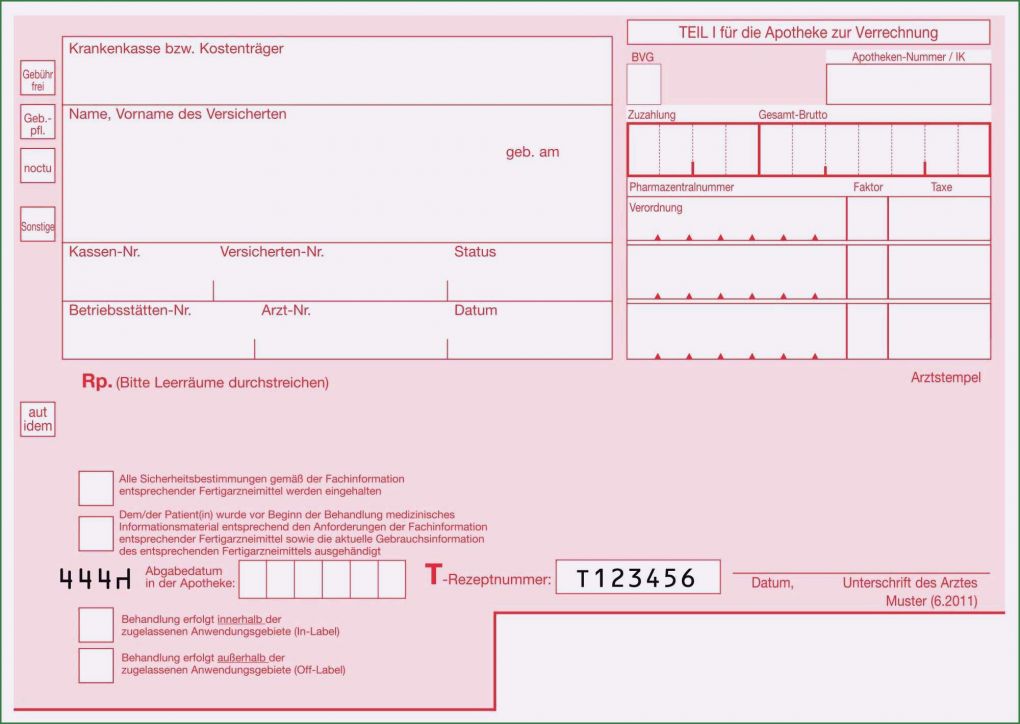 Vorlage Privatrezept Inspiration Privatrezept Vorlage Zum Ausdrucken Mit Creative