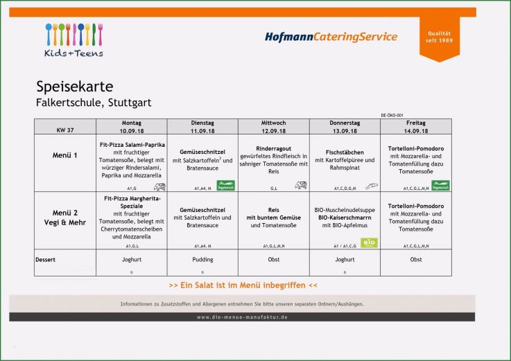Vorlage Speiseplan Kindergarten Bewundernswert 14 Vorlage Speiseplan Kindergarten
