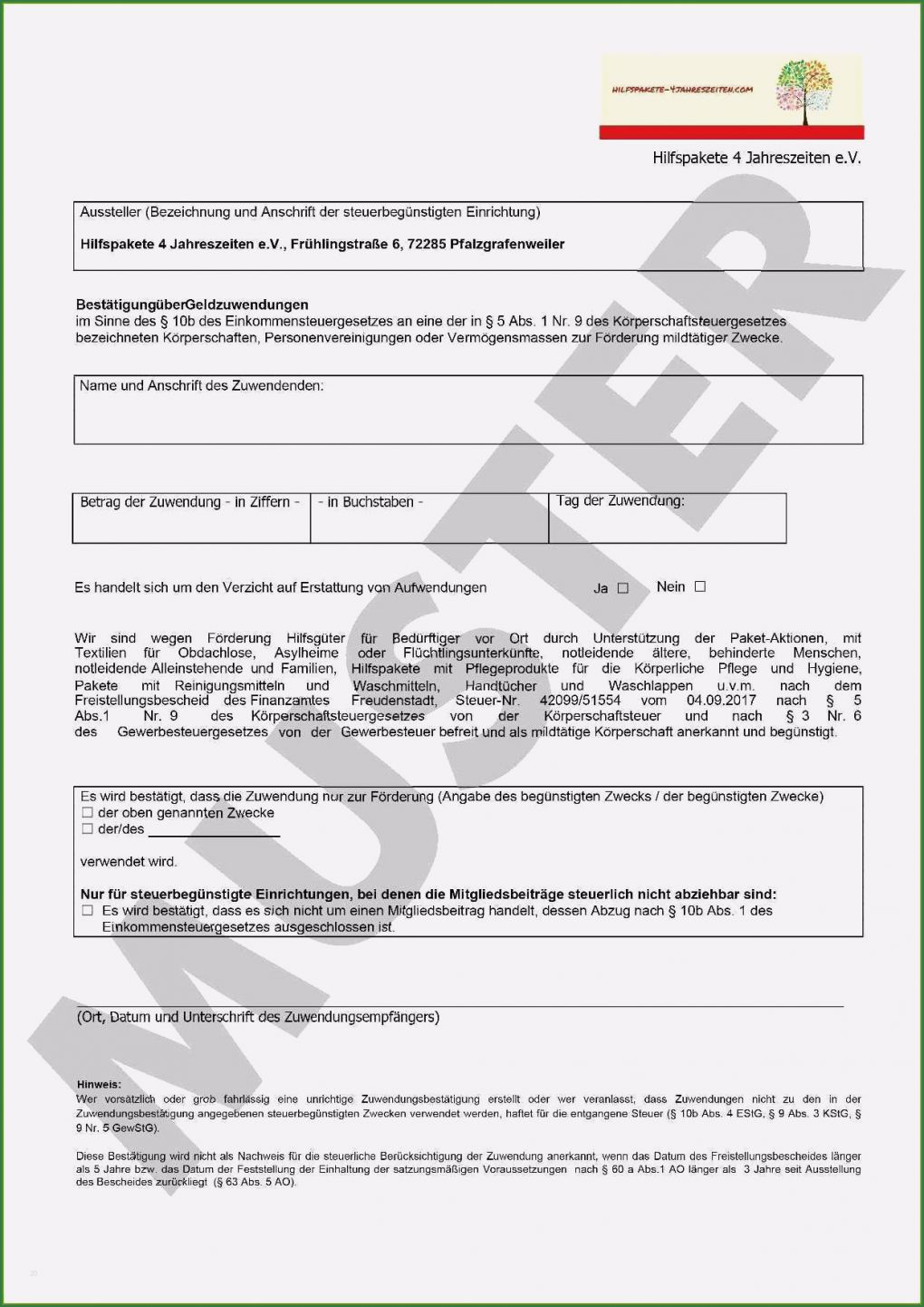 Vorlage Spendenquittung Verein Großartig 8 Spendenquittung Vorlage