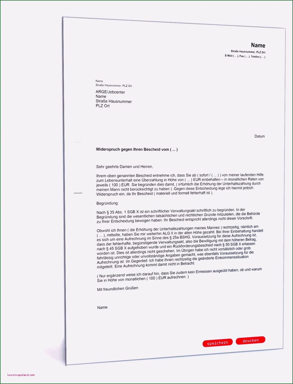 Vorlage Widerspruch Jobcenter Beste 10 Widerspruch Vorlage Jobcenter Sampletemplatex1234