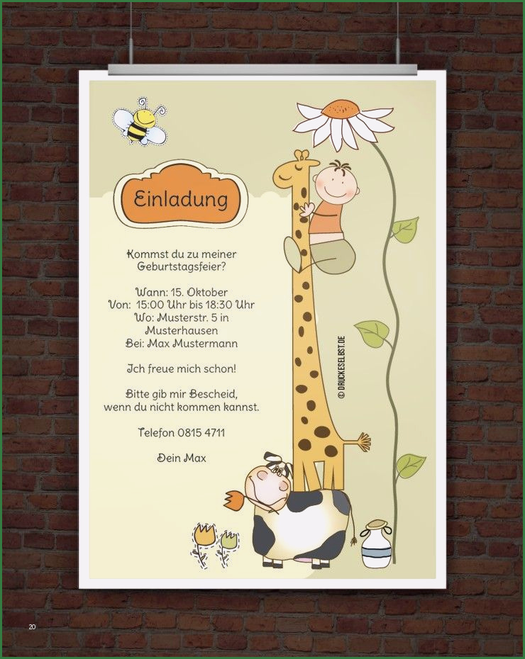 Vorlage Zur Geburtstagseinladung Neu Kostenlose Einladung Kindergeburtstag