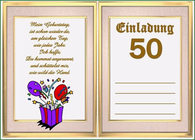 Vorlagen Geburtstagseinladungen 50 Kostenlos Fabelhaft Einladung Vortrefflich Einladung 50 Geburtstag Frau