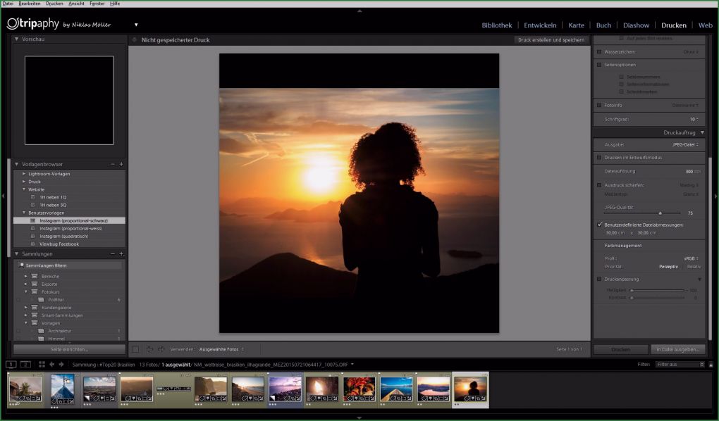 Vorlagen Lightroom Genial Instagram Lightroom Druckvorlagen • Tripaphy