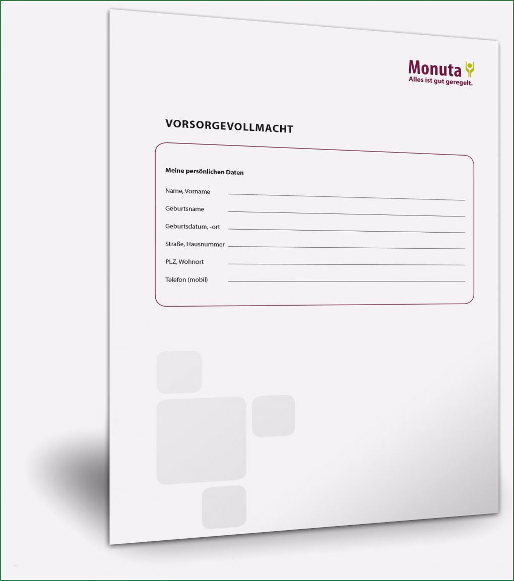 Vorsorgevollmacht Für Gesundheitsangelegenheiten Vorlage Erstaunlich Vorsorgevollmacht Monuta[1] Vollmachtmuster