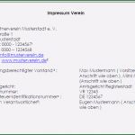 Website Impressum Vorlage Hübsch Impressum Für Einen Verein Muster Zum sofort
