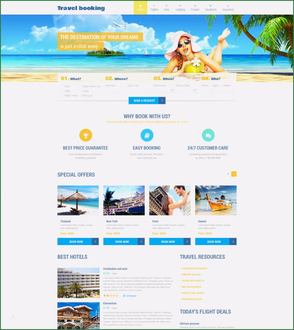 Website Vorlagen HTML Einzigartig Website Vorlage Für Web Flugtickets