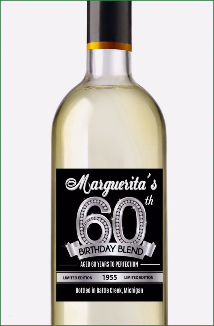 Weinetiketten Geburtstag Vorlagen Elegant 60 Geburtstag Weinetiketten Personalisierte Geburtstag Wein