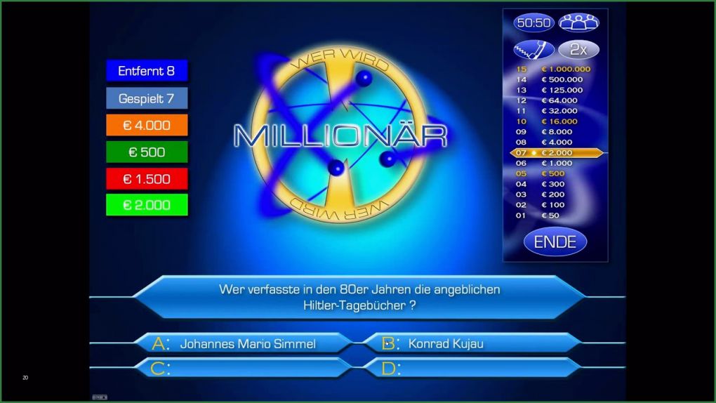 Wer Wird Millionär Vorlage Powerpoint Gut Wer Wird Millionär Mit Power Point Teil 1