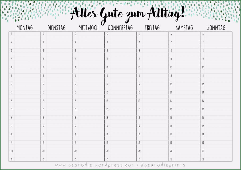 Wochentabelle Vorlage Erstaunlich Stundenplan Kopie – Pearo