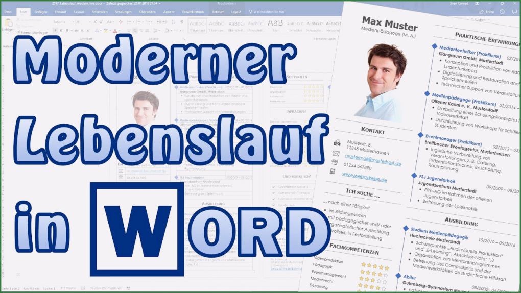 Word 2016 Lebenslauf Vorlage Erstaunlich Lebenslauf Modern In Word [bewerbung Studium Akademiker