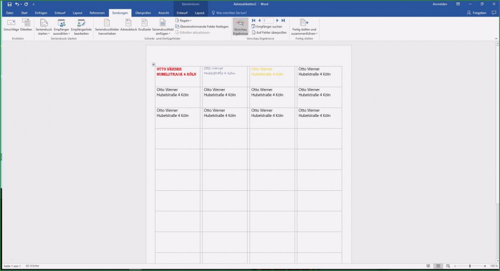 Word Vorlage Adressetiketten Inspiration Adressetiketten Vorlage