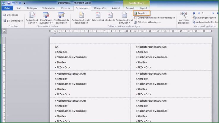 Word Vorlage Adressetiketten Schönste Etikettendruck In Word 2010