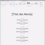Word Vorlage Menükarte Genial Menü Speisekarte Als Download Auf Wordvorlage