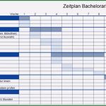 Zeitplan Erstellen Vorlage Erstaunlich Bachelor thesis Zeitplanung
